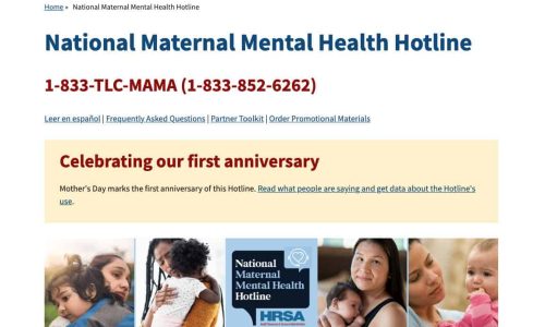 National Maternal Mental Health Hotline